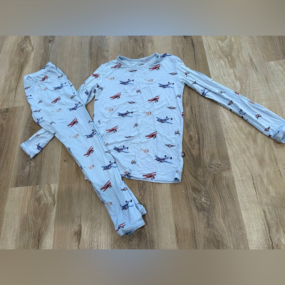 Kyte Baby vintage planes bamboo pjs set